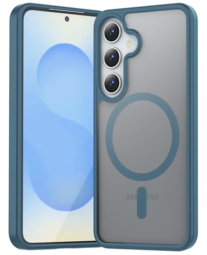 Coque Samsung S25 bleu translucide mate ultra fine antichoc et toucher soyeux