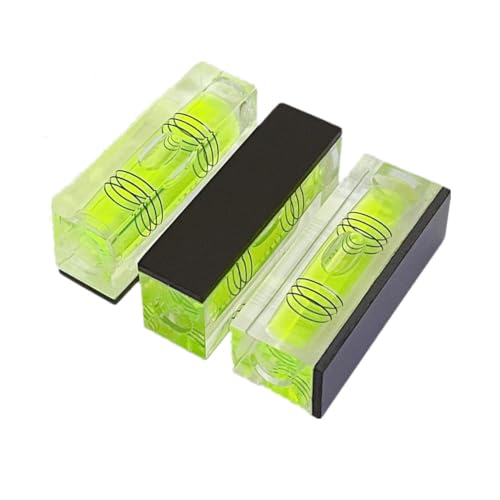 YMGBHNKJLS 3Pcs Magnetic Small Bubble Levels 52x15x20mm Mini Square Bubble Spirit Level Measuring Layout Tools (52mm)