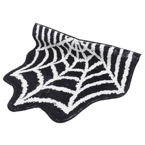 Alfombra de telaraña Toyvian de imitación cachemira para decoración de Halloween 2