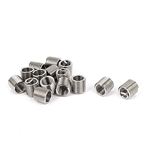 uxcell M5x0.8x2D Type Free Running Wire Thread Repair Insert 15pcs