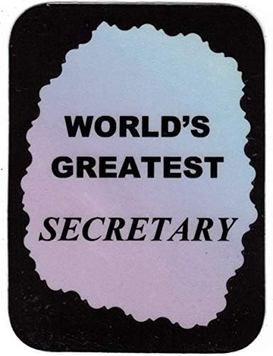 Set of 3 4004 Professional 3" x 4" Refrigerator Magnets Kitchen Decor Gifts World's Greatest Secretary Saying Individually Created Artfully Crafted Gifts Office Employee Computer Files Phone Office image 2