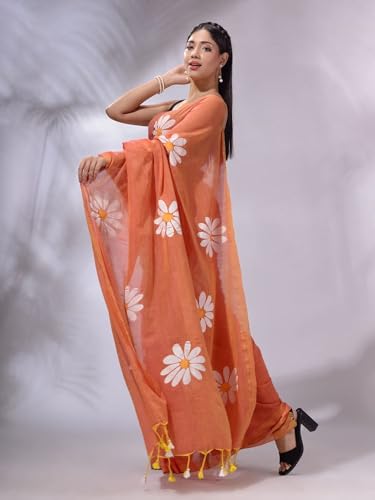 Image of Yashika Women's Georgette Floral Printed Saree With Unstitched Blouse Piece |saree for Women | New Sari | Saree