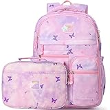 BYXEPA Backpacks for Girls School Kids Backpack Bookbags with Insulated Lunch Box Set for School Elementary...