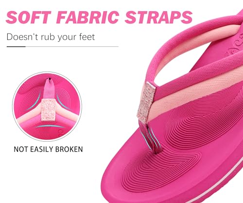 Image of COFACE Flip Flops For Women with Arch Support Comfortable Yoga Mat Orthopedic Sandals Lightweight Womens Flip-Flop