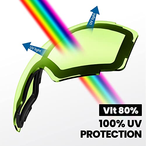 Outdoormaster Ski Goggles Pro Replacement Lens - 20+ Choices ( Vlt 80% L.green Lens ) #TOP2