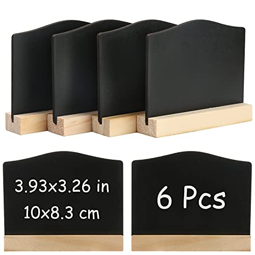 DONQL 6Pack Mini Chalkboard Signs Mini Chalk Boards with Stands 10x7.2cm
