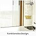 MARAPON® Window Privacy Film Striped [17.5x78.7 Inch] incl. eBook with Professional Tips - Window Film with Static Adhesion - Frosted Glass Film - Opaque self-Adhesive Window Film