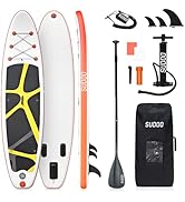 Inflatable Stand Up Paddle Board 10‘x30‘‘, Ultra-Light SUP Board with Backpack, Pump, Paddle, Coi...