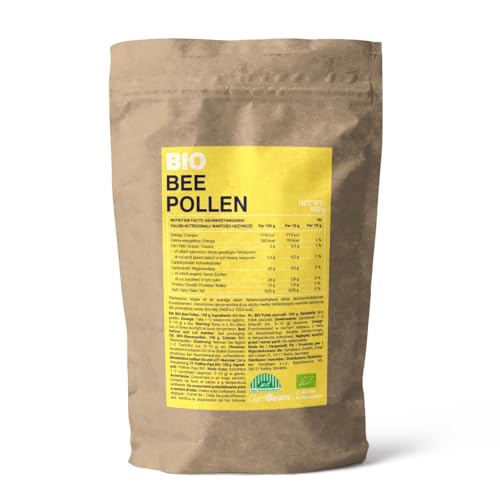 GymBeam BIO Bienenpollen Körner - Hochwertige Bienenpollen mit hohem Proteingehalt Bio Blütenpollen für Muskelwachstum Knochengesundheit & Immunsystem ideal für Porridge & Smoothies 100 g