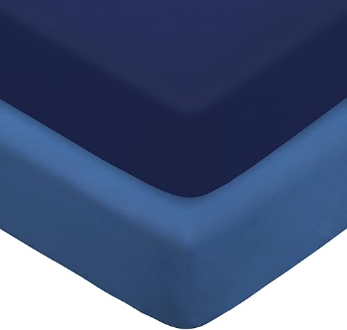 POSENPRO Paquete de 2 sábanas bajeras de microfibra para cuna, acogedoras y suaves, de color liso, para colchones estándar de cuna y de niño disponible en Yaxa El Salvador