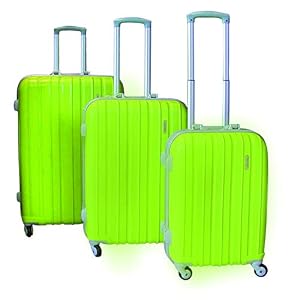 Mojawo 3-TLG Luxus Hartschalen Aluminium Kofferset Reisekofferset Reiseset Trolley Trolly Reise Set Koffer inkl. Kofferwaage in absoluten Trend Farben, Farben:Grün Mojawo 3-TLG Luxus Hartschalen Aluminium Kofferset Reisekofferset Reiseset Trolley Trolly Reise Set Koffer inkl. Kofferwaage in absoluten Trend Farben, Farben:Grün