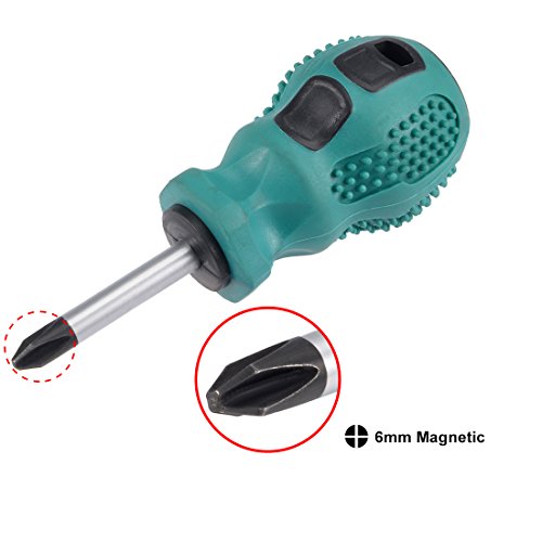 Image of uxcell #2 Phillips Screwdriver 1.5 Inch Round Shaft Non Slip Comfortable Handle
