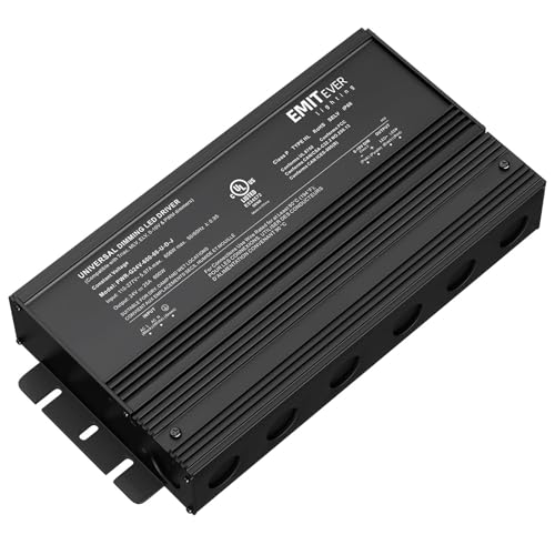 EMITEVER Dimmable Led Driver, 600W AC 110V-277V to DC 24V Transformer, 5-in-1 Dimming: ELV/MLV/TRIAC / 0-10V / 1-10V / 10V PWM/Potentiometer, Waterproof IP67 and UL Listed
