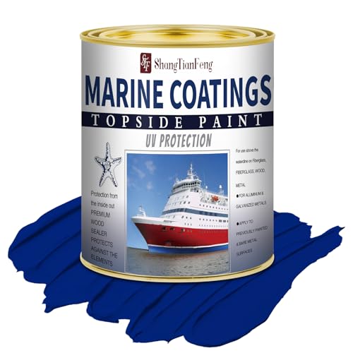 ShangTianFeng 207014 Marine Wood and Fiberglass Primer,32 Fl Oz Brilliant Navy Blue+10 Fl Oz diluent, Suitable for use on fiberglass, wood or metal surfaces above the waterline 1 Quarts