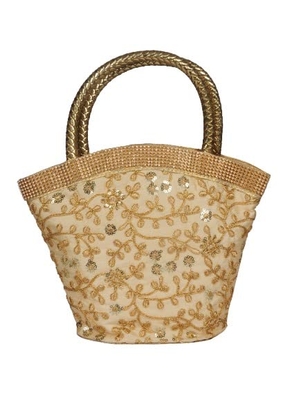SUNVIKA HOUSE Beautiful Golden Handbag For Women-image-25