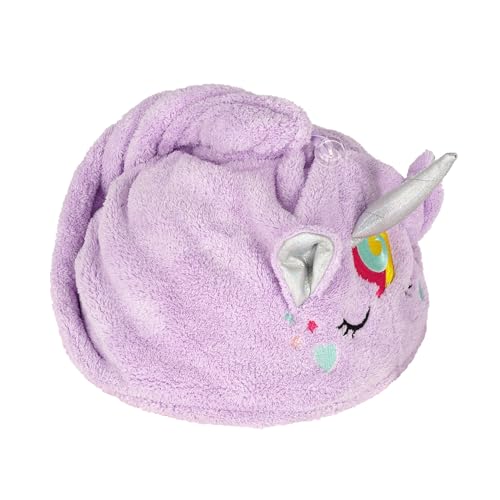 Legami - Love My Hair Haarschleier, Schnelltrocknung, Mikrofaser, Super Saugfähig, Weich, Anti-Cresp, Frauen Haar Handtuch, Verschluss mit Knopf, Unicorn-Thema