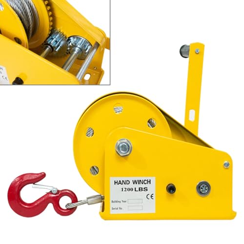 Cabrestante Manual Profesional 1200lbs de Salvamento incl. gancho de seguridad