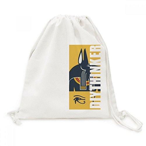 Sac de voyage en toile premium à motif Egypte ancienne et cordon robuste