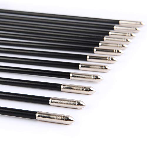 Antsir 28 Fiberglass Archery Target Arrows-Practice Arrows For Kids Youth Or Beginners On Recurve Bow Traditional Bow Long Bow(Yellow Vanes Pack Of 12) #TOP2