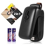 Mini Bag Sealer, ROMSTO Handheld Heat Vacuum Sealer, 2 in 1 Heat Sealer and Cutter with Lanyard, Portable Bag Resealer Machine for Plastic Bags...