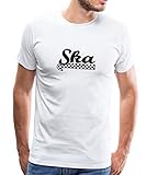 ska polo shirt uk Ska Schriftzug mit kariertem Balken T-Shirts.