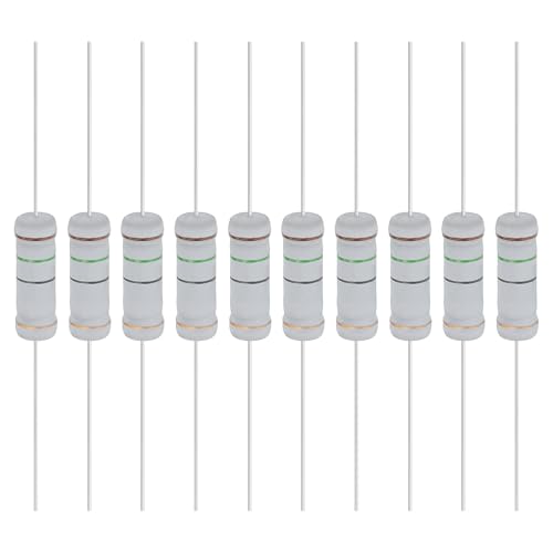 Image of YOKIVE 10 Pcs 15 Ohm 5 Watts Metal Oxide Film Resistor, 5% Tolerance Resistor Axial Lead | Flame Proof for DIY Electronic Circuits, Audio-Video Projects