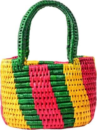 UMSAS(A Bihar Govt. Undertaking) Handmade Sikii Grass Basket - Multicolor