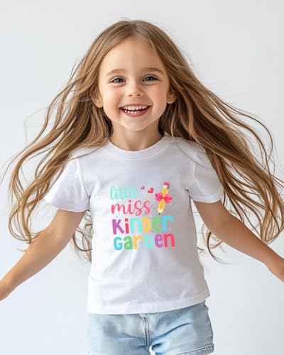 Image of Kindergarten Shirt for Girls Boys Kids Toddler First Day of School Shirts Back to School in My Kindergarten Era Tshirt 2T-7Y