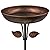 OUISJYER Metal Bird Bath for Outdoors, 12" Dia Bowl with Stable Upgrades Stake Birdbaths Garden Yard Lawn Decor 0.7 Gallon