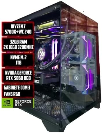 PC GAMER RYZEN 7 5700X, B550M, WI-FI, 32GB RAM, NVME 1TB, NVIDIA ...