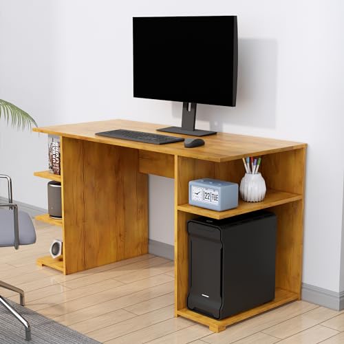 Image of Bniture Wooden Study Table for Home | Engineered Wood Study Table with Side Shelf Storage | Multi Purpose Computer Desk for Writing & Study | Laptop Table for Study Room & Workstation | Giant Wood