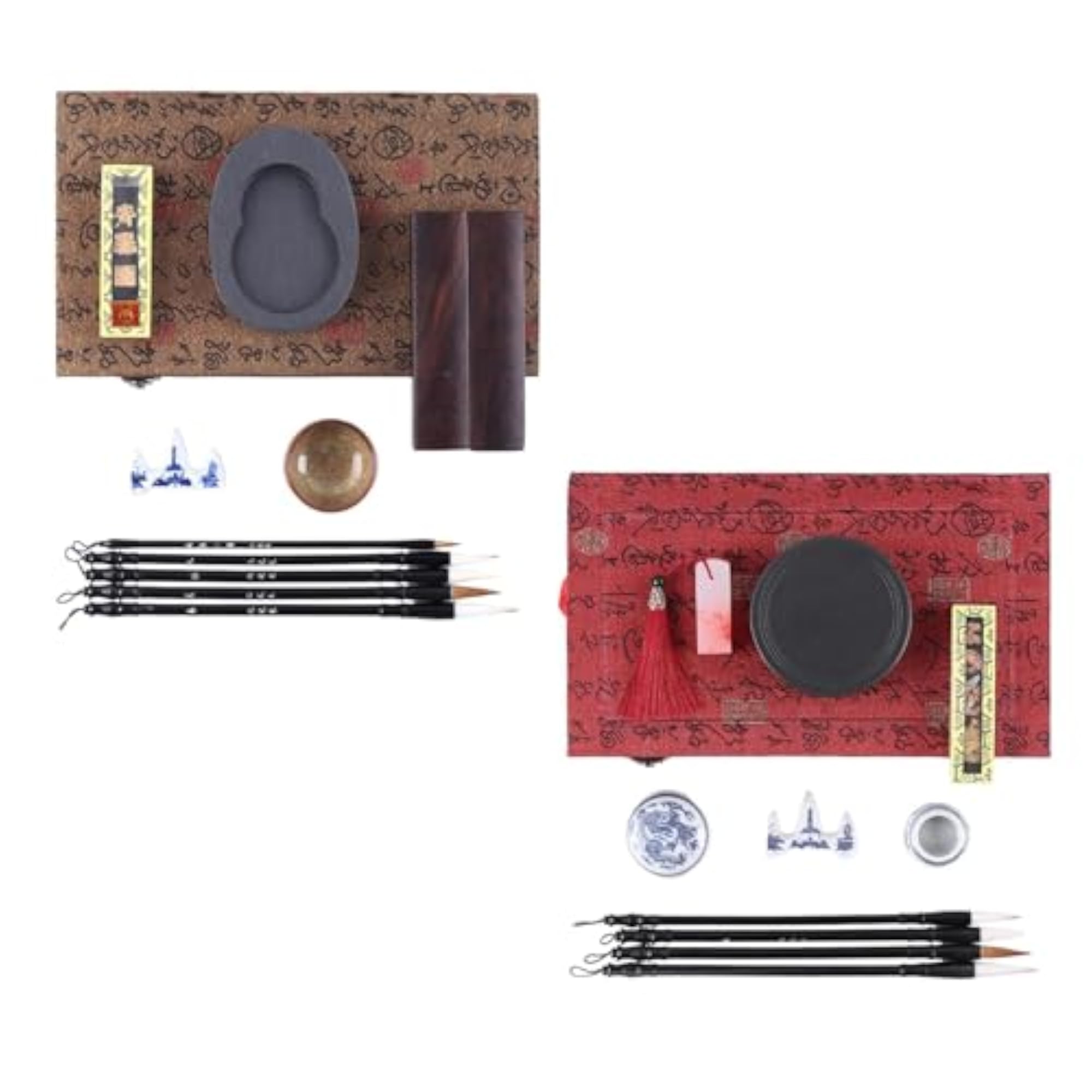 11Pcs Calligraphy Writing Brushes Kit with Ink Stick