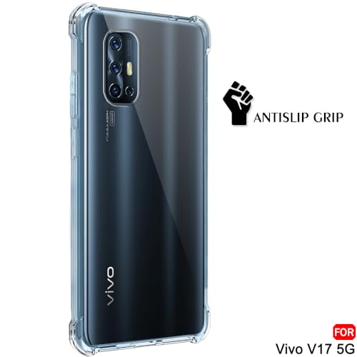 Image of TheGiftKart Crystal Clear Back Cover Case for Vivo V17 | Shockproof Soft TPU Case | Cushioned Edges for Ultimate Protection Back Cover Case for Vivo V17 (TPU, Transparent)