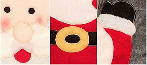 Weihnachtsdekorationen Santa Claus,Schneemann,Hirsch Toilettendeckelbezug und Teppich Badezimmer Set wc sitz mit absenkautomatik Weihnachtsschmuck (Santa Claus) – Bild 6