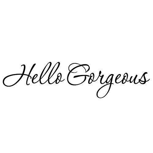 Hello Gorgeous Wall Decal Inspirational Quotes Mirror Sticker VWAQ 22