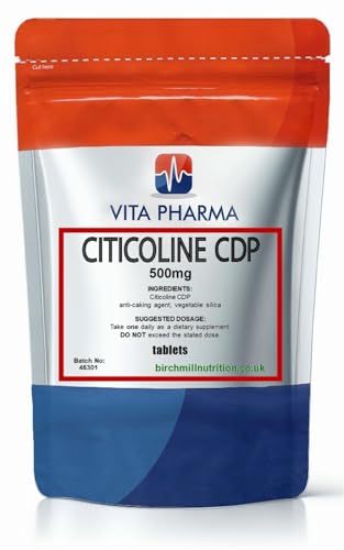 VITA PHARMA Citicoline CDP 500mg 30 Tablets Memory & Cognitive Function Focus & Mental Clarity Brain Function Daily Mental Performance