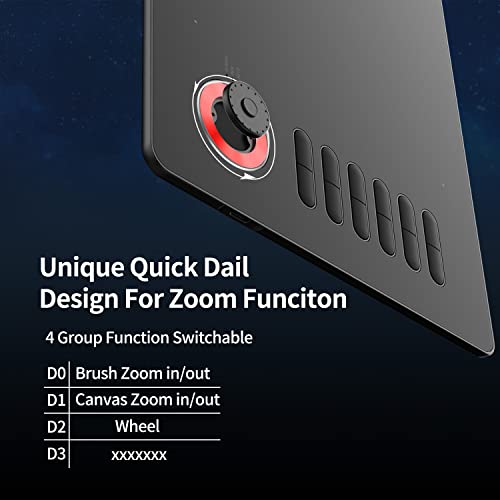 Digital Drawing Tablet VEIKK A15Pro Graphics Pen Tablet 10 x 6 Inch Graphics Tablet with 12 Shortcut Keys and 1 Quick Dial,Supports Tilt Function,for MAC/Win/ Linux / Android OS (RED) - Thumbnail 5