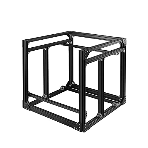 Lysee 3D Printer Parts & Accessories - Z Height BLV MGN Cube 3D Printer Aluminum Extrusion Frame Full Kit w/Nuts Screw Bracket Corner for DIY CR10 - (Size: Only Alu extrusions, Color: Black)