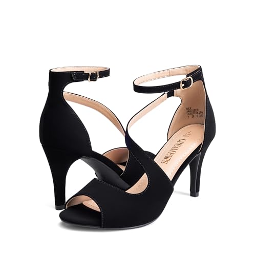 Image of DREAM PAIRS Women's Open Toe Stiletto Elegant Sandals