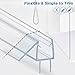 Shower Door Bottom Seal Strip, 2PCS Seal Strip, Ultra Clear PVC, 36