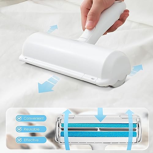 Tierhaarentferner Fusselrasierer 3Pcs Wiederverwendbare Fusselrolle Tierhaare, Katzenhaarentferner Hundehaare Entfernen Fusselbürste,Tierhaarbürste Tierhaarentferner für Kleidung,Sofa,Bett