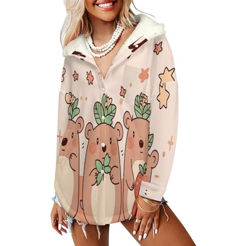 Veste polaire boutons femme capybara, le cadeau d'hiver idéal