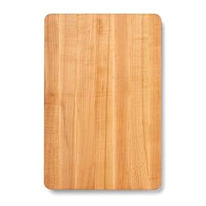 John Boos Chop-N-Slice Series, Maple Wood Cutting Board w/Eased Corners, 1″ Thick Butcher Block – Wooden Reversible Kitchen Prep Chopping Slab w/Edge Grain Construction, 16″ x 10″