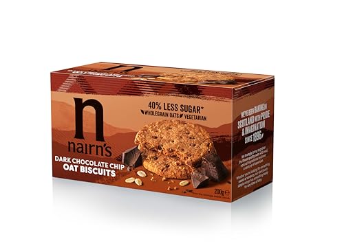 NAIRN'S OATCAKES Dark Chocolate Chip Oat Biscuit 200g (PACK OF 1)