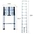 Telescoping Ladder, 10 FT Stainless Steel Extension Ladder for Home, Collapsible Ladders 330 Lb Max Capacity, Multi-Purpose Telescopic Ladder for Roof Ceiling, Household Daily, EN131 Certificated