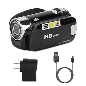 Gsytbakge HD 1080P 16X Zoom Camcorder