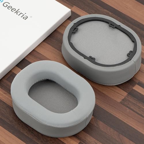 Almohadillas de repuesto con gel refrigerante para auriculares Corsair HS65, HS55 de Geekria (gris) miniatura 4