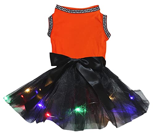 Robe lumineuse pour chien avec LED intégrées costume Halloween taille S
