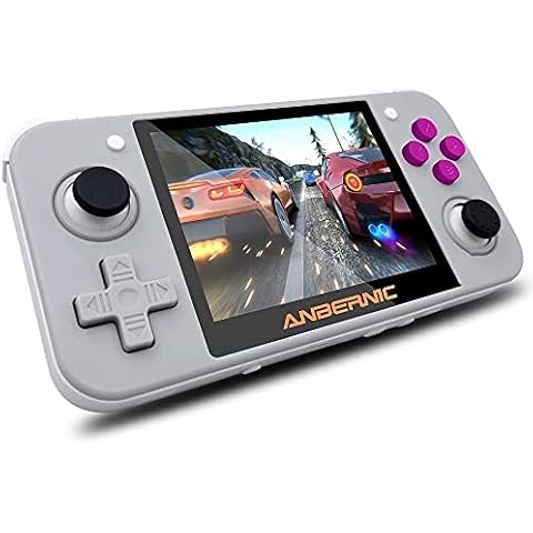 AIRUIDA Handheld Game Console , RG350 Retro Game Console Opening Linux Tony System with 32G TF Card Built-in 2500 Classic Game Console 3 Inch IPS Screen Portable Video Game Console (Gery) Cover