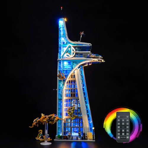 Juego de luces LED con control remoto compatible con Lego Super Heroes 76269 Avengers Tower (no modelo), juego de iluminación decorativa para torre de los Vengadores, juguete creativo